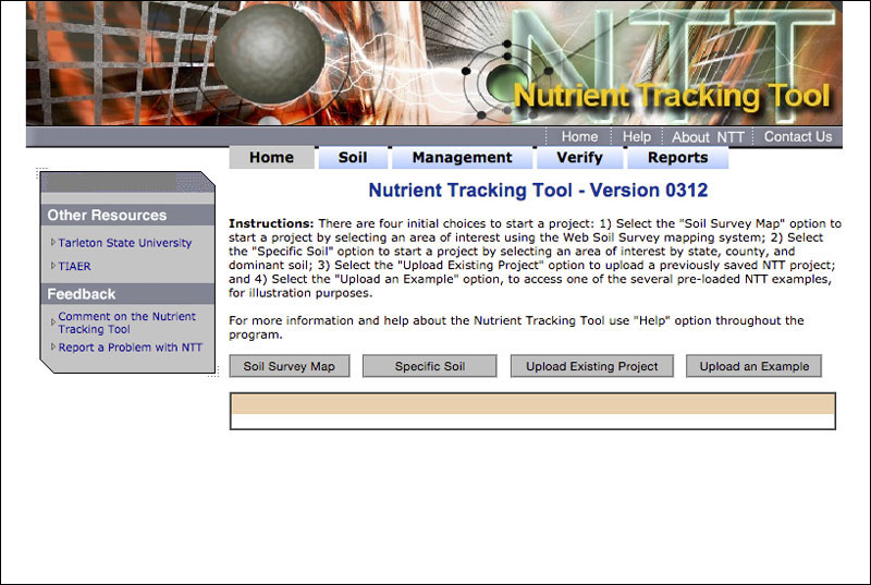 Nutrient Tracking Tool